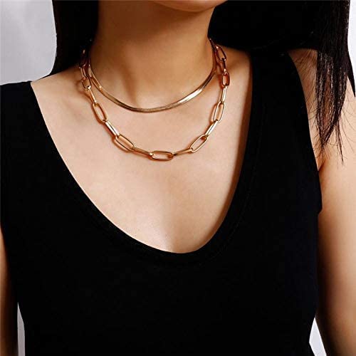 Dual Layer Gold Choker Necklace