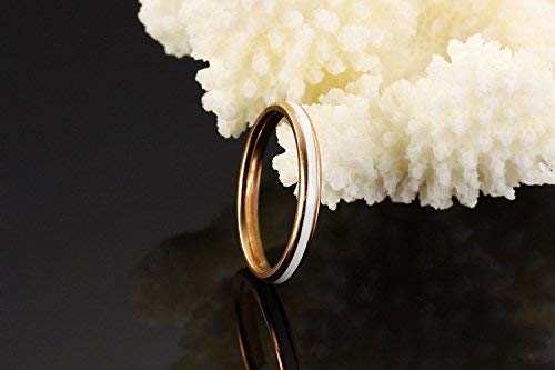 White Enamel Stainless Steel Band Ring
