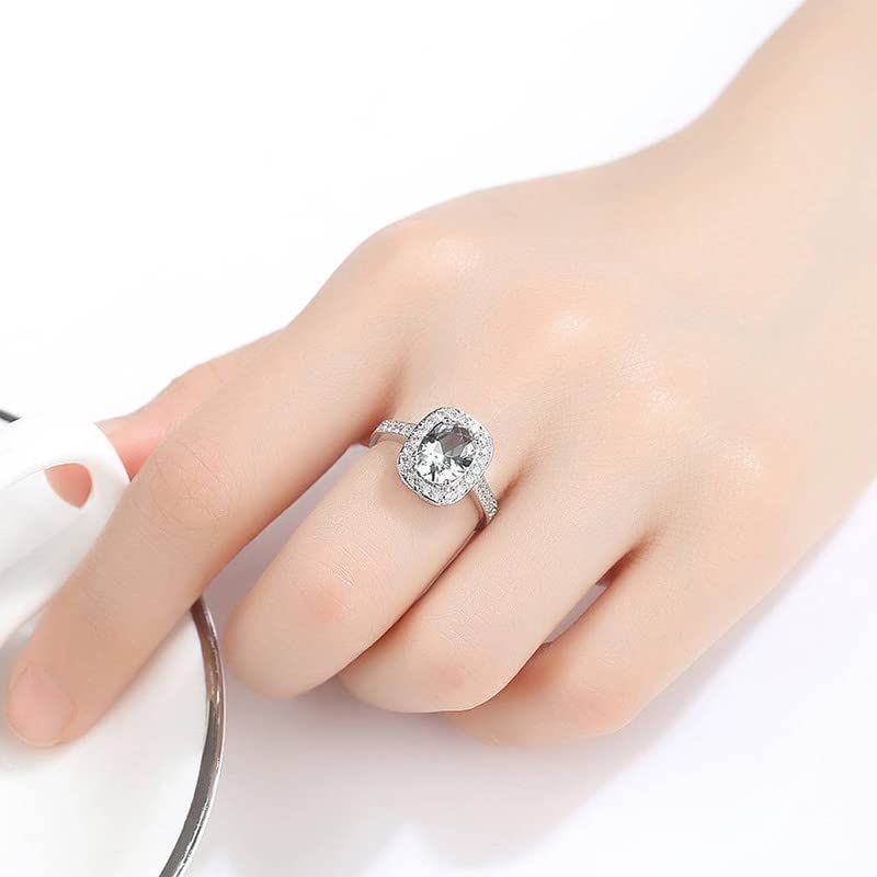 Silver Adjustable Crystal Two Piece Ring