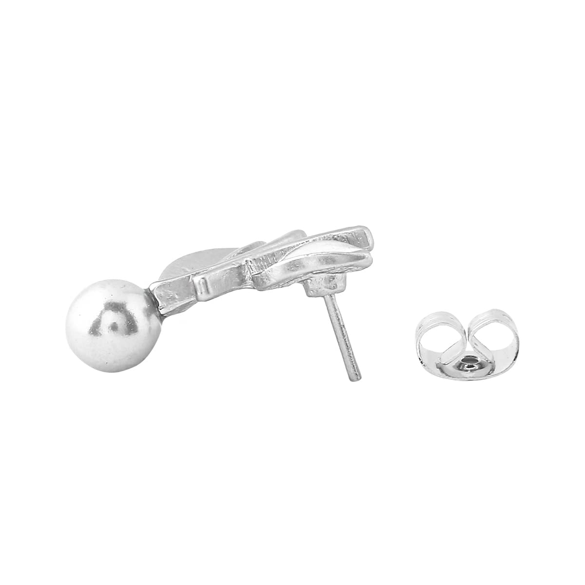 Silver Leaf Drop Chain Earring