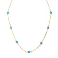 Evil Eye Stone Gold Necklace