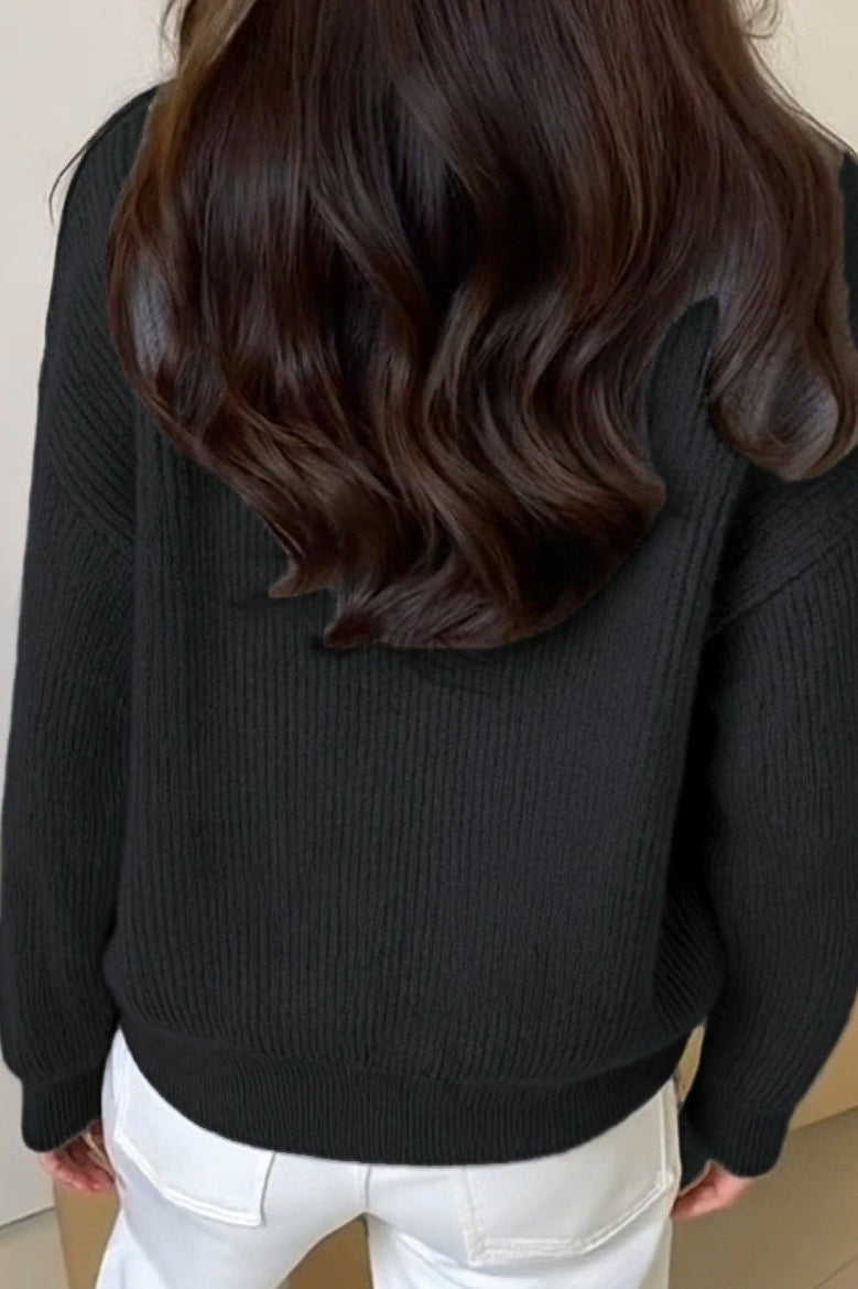 Relaxed High Neck Sweater
