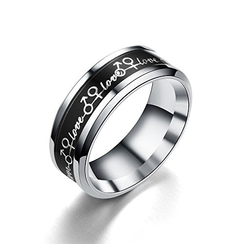 Carbon Fibre Titanium Steel Couple Ring