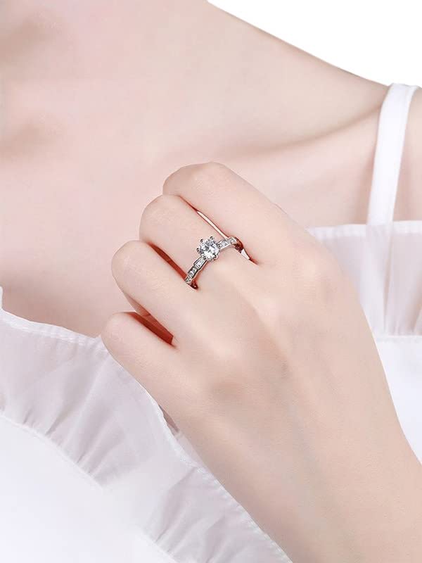 White Stone Adjustable A5 Grade Crystal Ring
