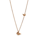 Rose Gold Long Chain Pendant Necklace
