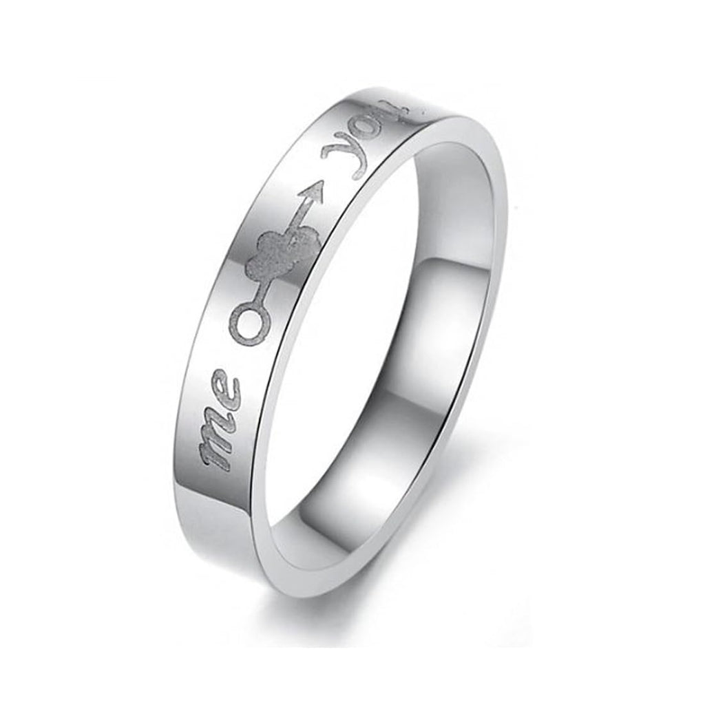 Stainless Steel Me & You Minimalist Ring