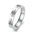 Stainless Steel Me & You Minimalist Ring