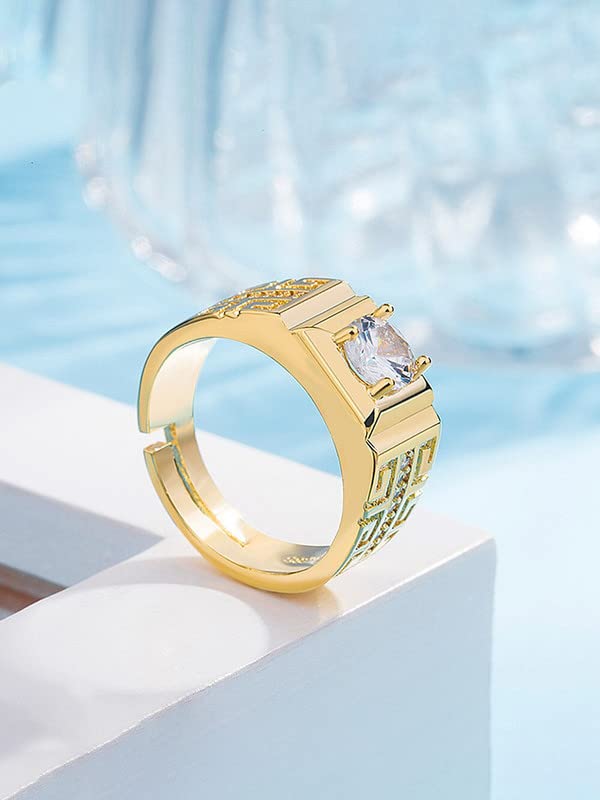 Gold Plated Adjustable Valentine Couple Ring