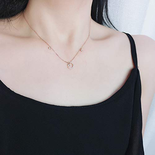 Rose Gold Stainless Daily Pendant Necklace
