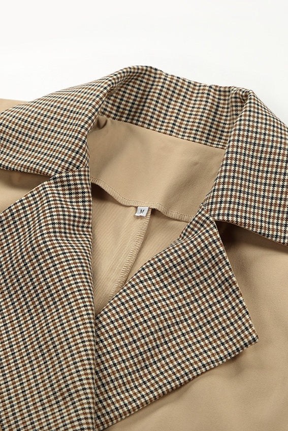 Retro Paneled Double Breasted Trench Coat