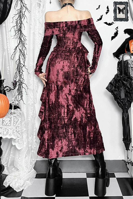 Chic Bardot Gothic Dress