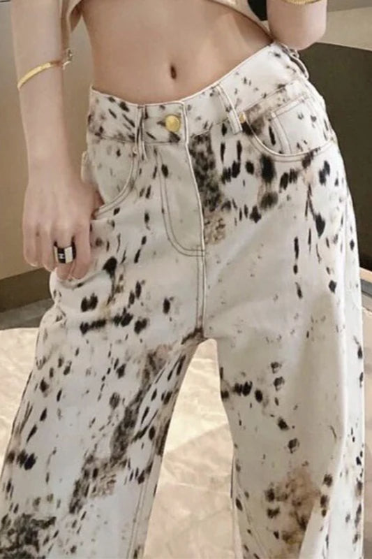 Leopard High Waist Vintage Jean