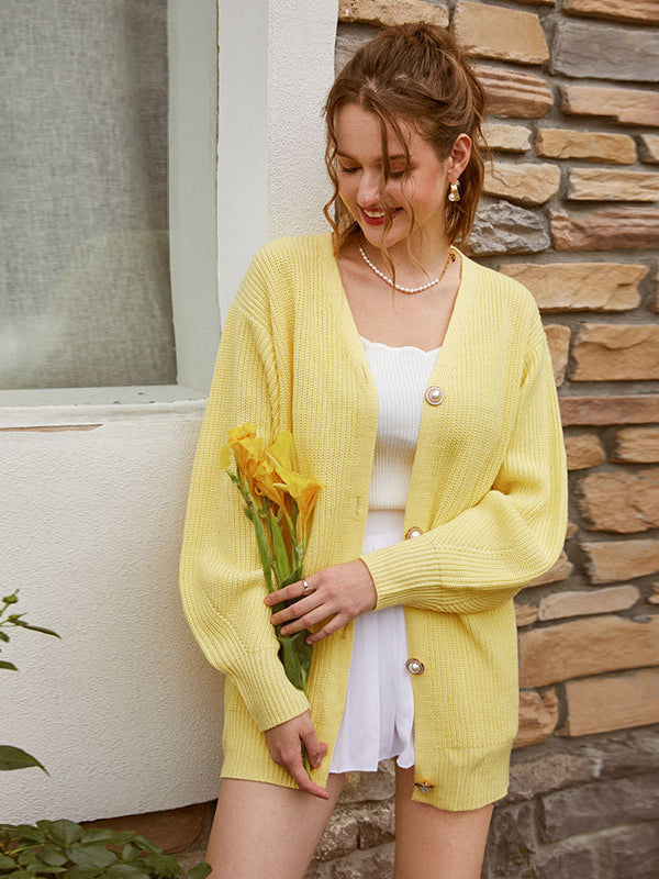 Simple Relaxed Knit Cardigan