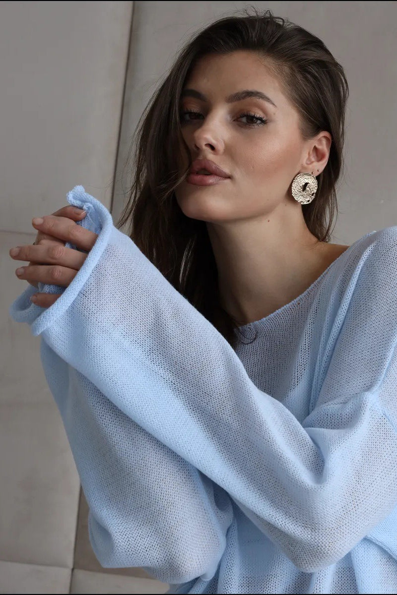 Lightweight Hollow Knit Sweater