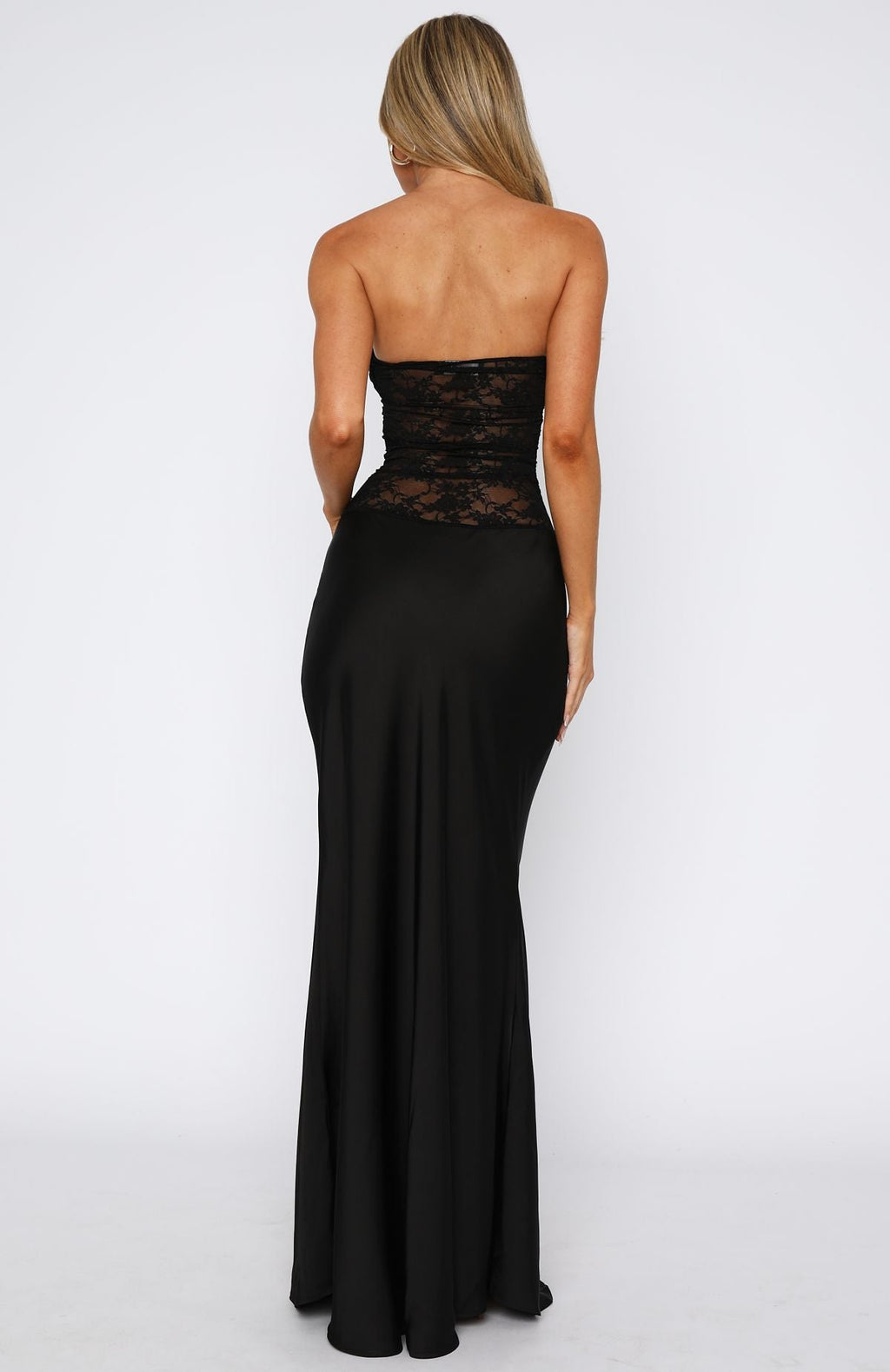 Strapless Black Elegant Maxi Dress