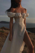 Tied Strap Split Hem Maxi Dress