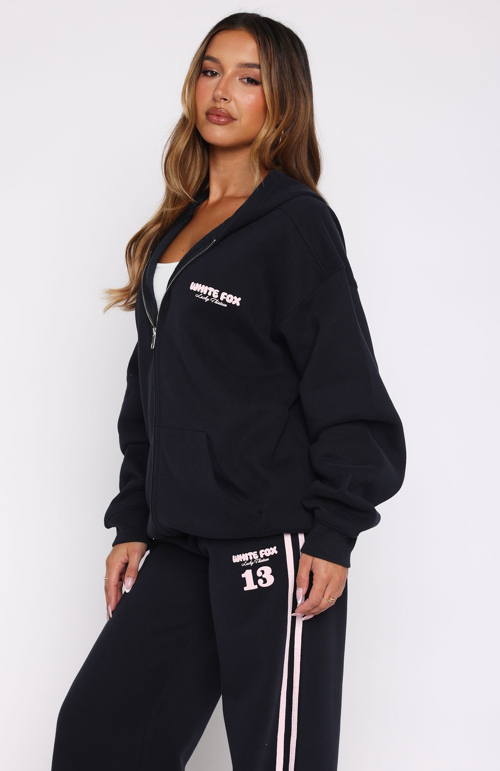 Lucky Thirteen Charise Zip Navy Hoodie
