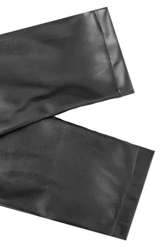 Colorblock Biker Cropped Coat
