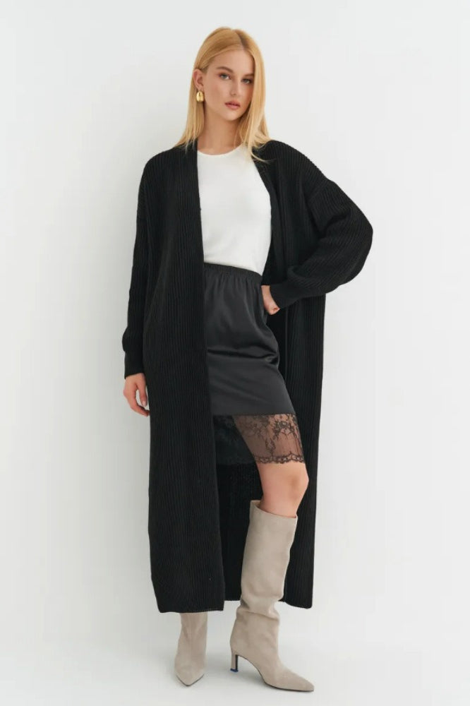 Oversized Long Knit Cardigan