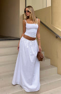 Too Shy Maxi Skirt White