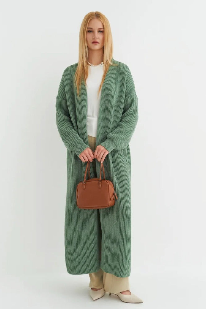 Oversized Long Knit Cardigan