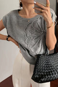 Casual Short Sleeve Minimal Sweater