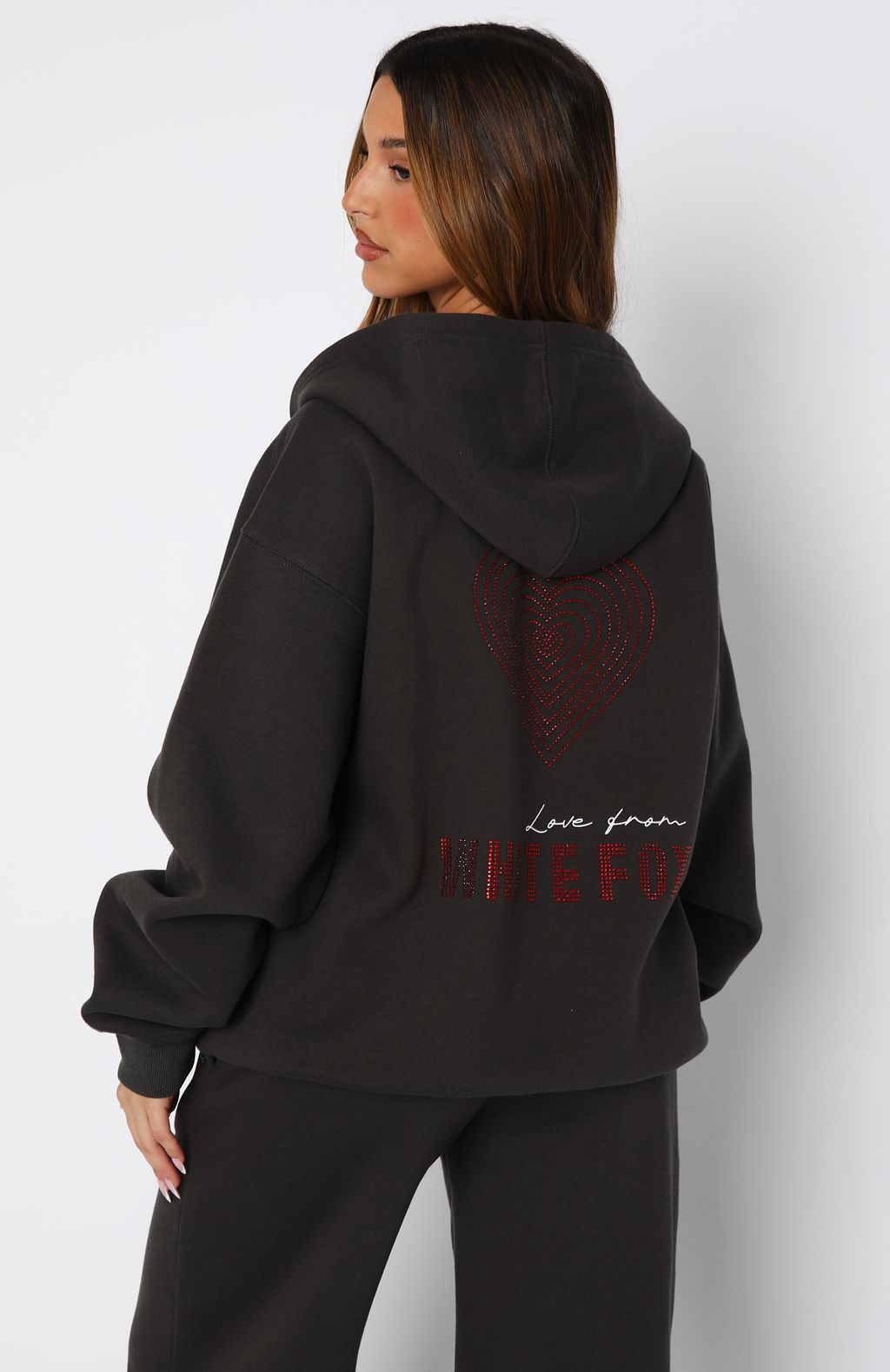 Best Ever Zip Charcoal Hoodie