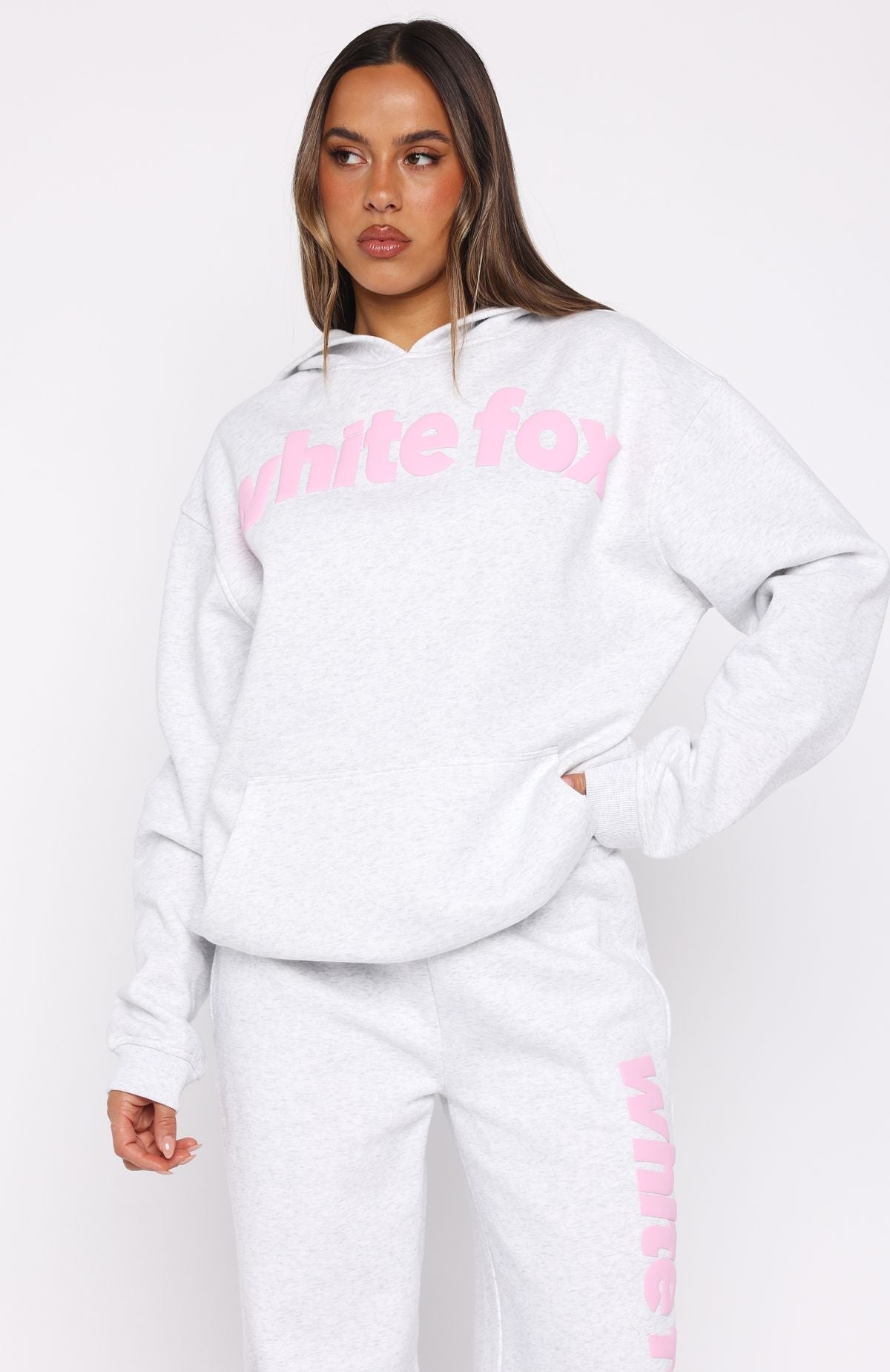From Archives Kenzie Oversized Grey Marle Hoodie