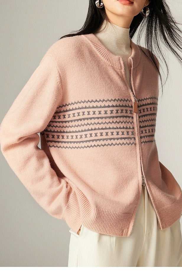 Retro Jacquard Knit Sweater
