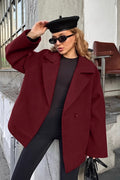 Retro Brown Belted Wool Blend Midi Coat