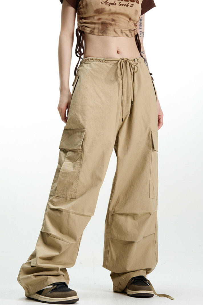 Retro Khaki Wide-Leg Pant