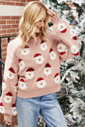 Santa Pattern Christmas Sweater