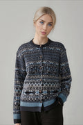Fair Isle Jacquard Crew-Neck Cardigan