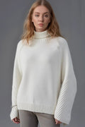 Cozy High Neck Loose Knit Sweater