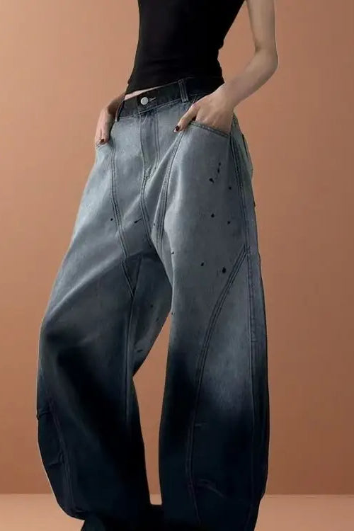 Gradient Streetwear Unisex Jean