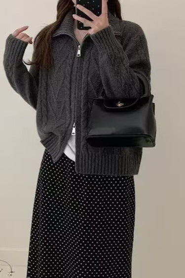 Turtleneck Cable Knit Sweater