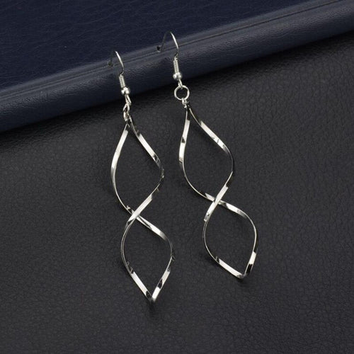Spiral Dangle Metal Earring