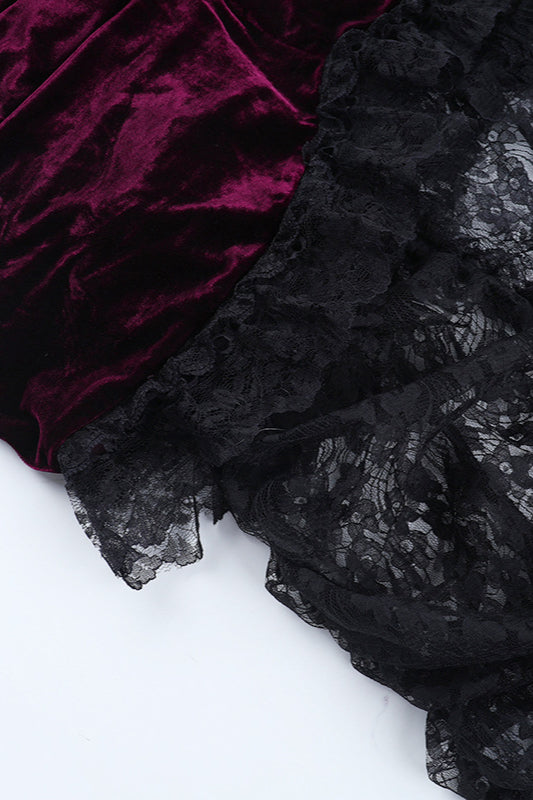 Tiered Train Gothic Dress