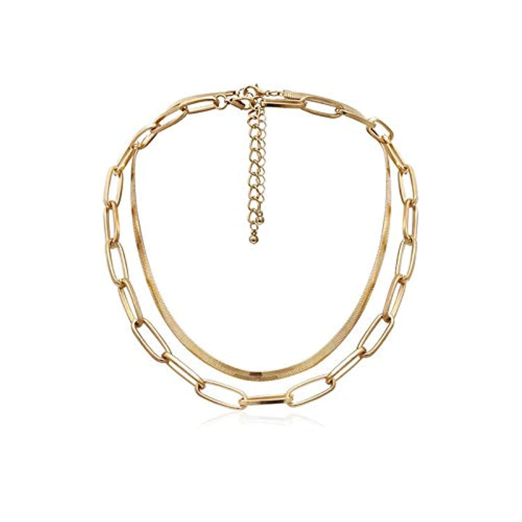 Dual Layer Gold Choker Necklace