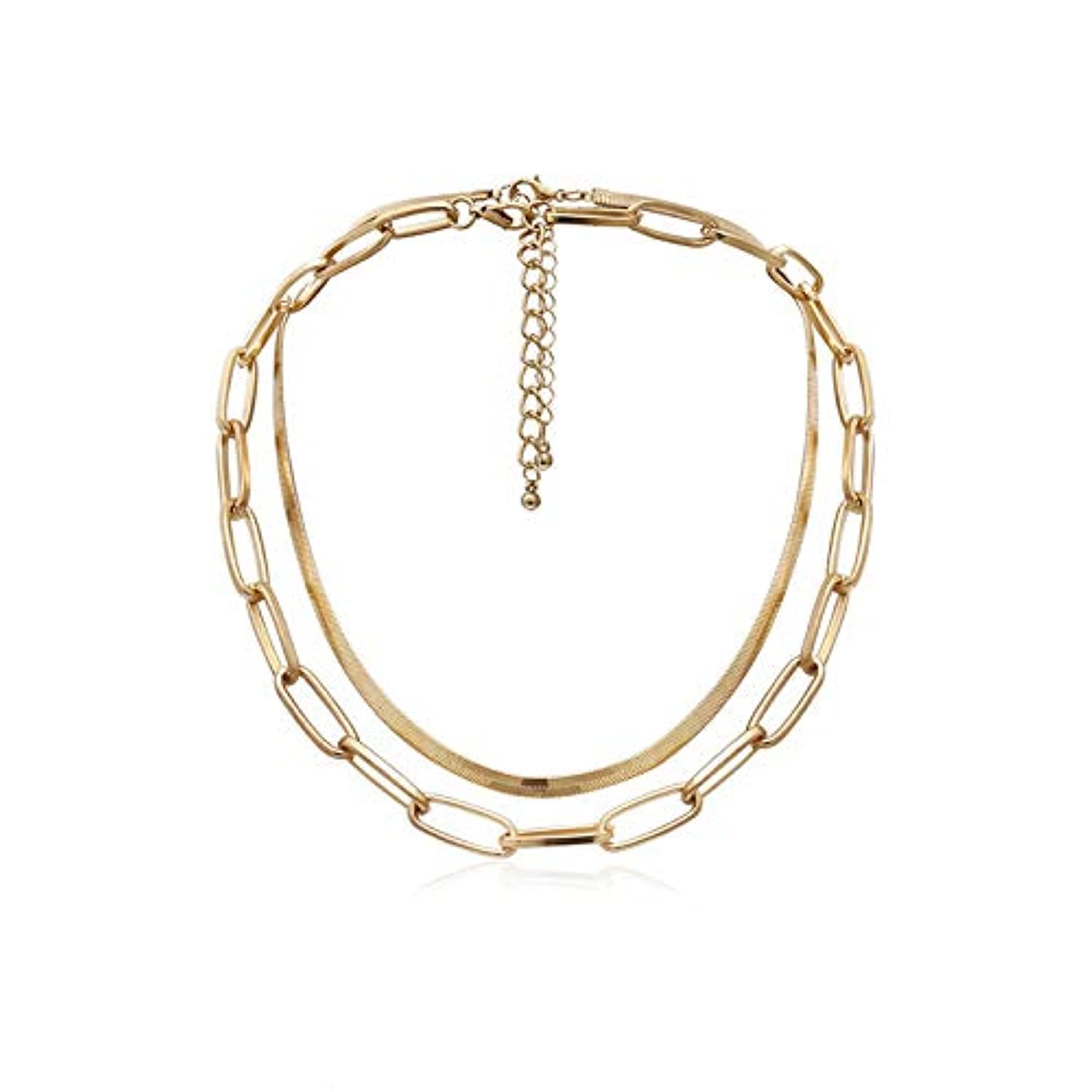 Dual Layer Gold Choker Necklace