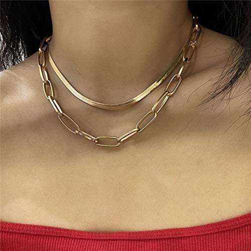 Dual Layer Gold Choker Necklace