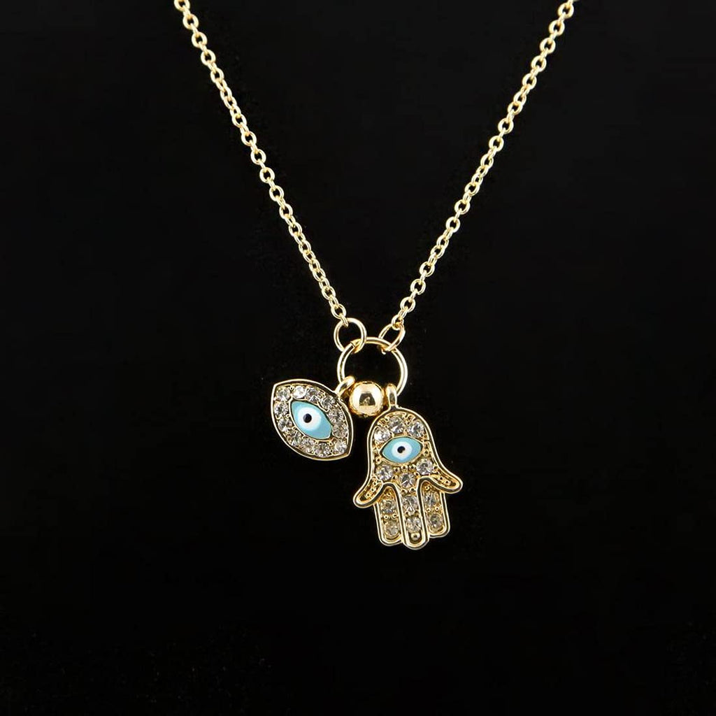 Evil Eye Gold Charm Necklace