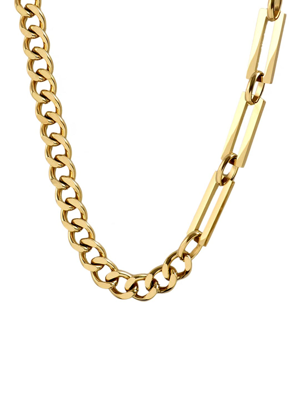 Golden Link Chain Choker Necklace