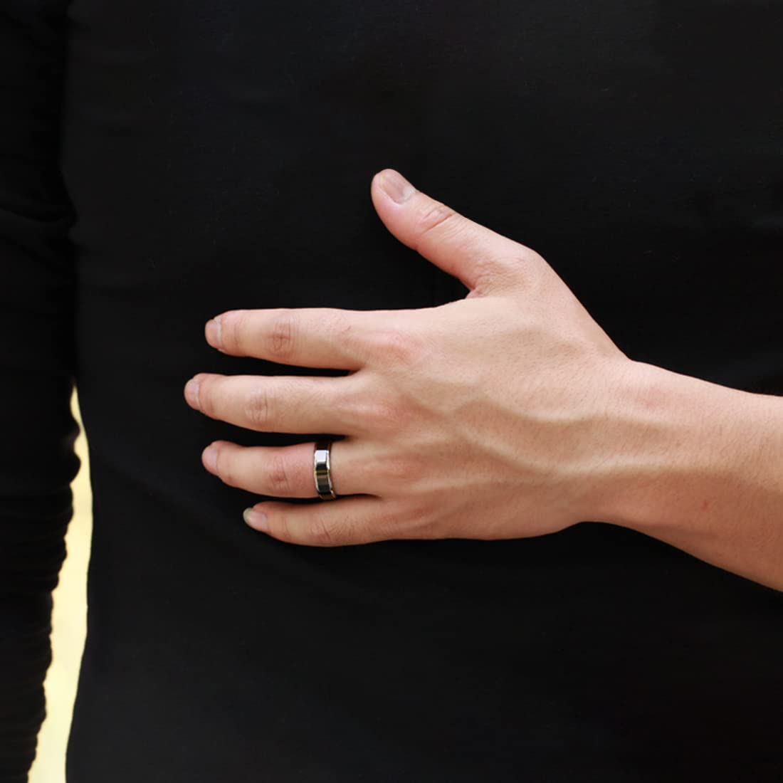 Black Titanium Never Fading Couple Ring