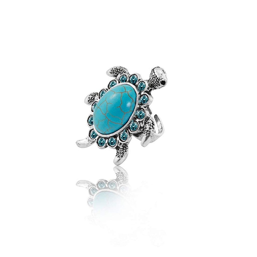 Turquoise Tortoise Silver Plated Ring