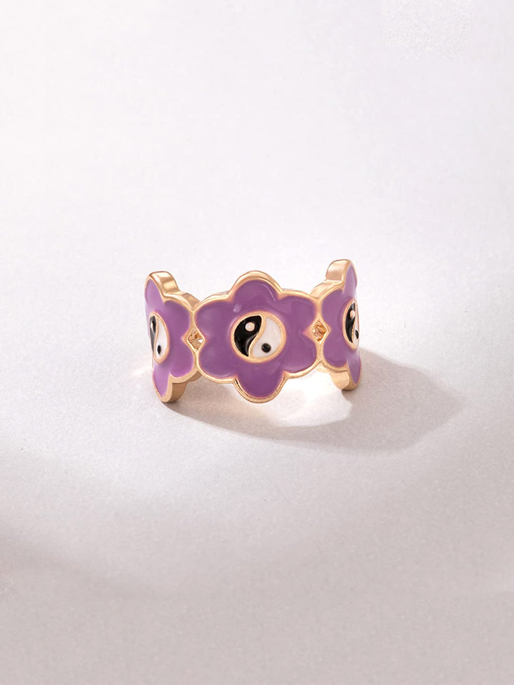 Gold Plated Purple Midi Finger Ring