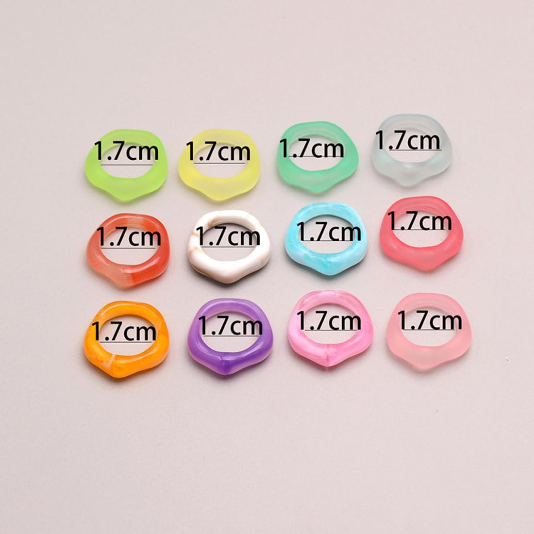 Multicolor Aesthetic Knuckle Stack Ring