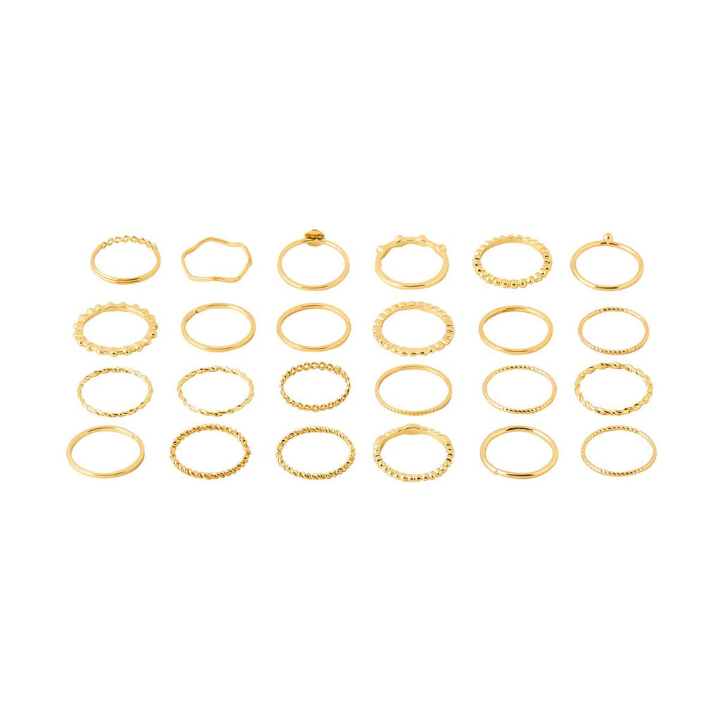 Gold Plated Twenty Four Piece Golden Ring