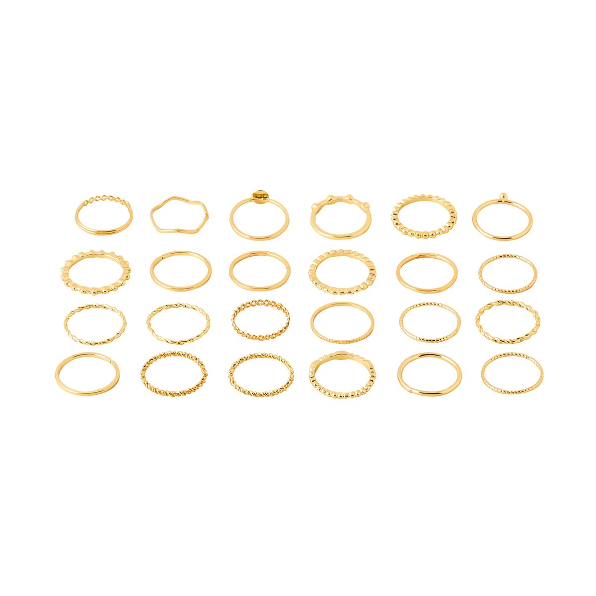 Gold Plated Twenty Four Piece Golden Ring