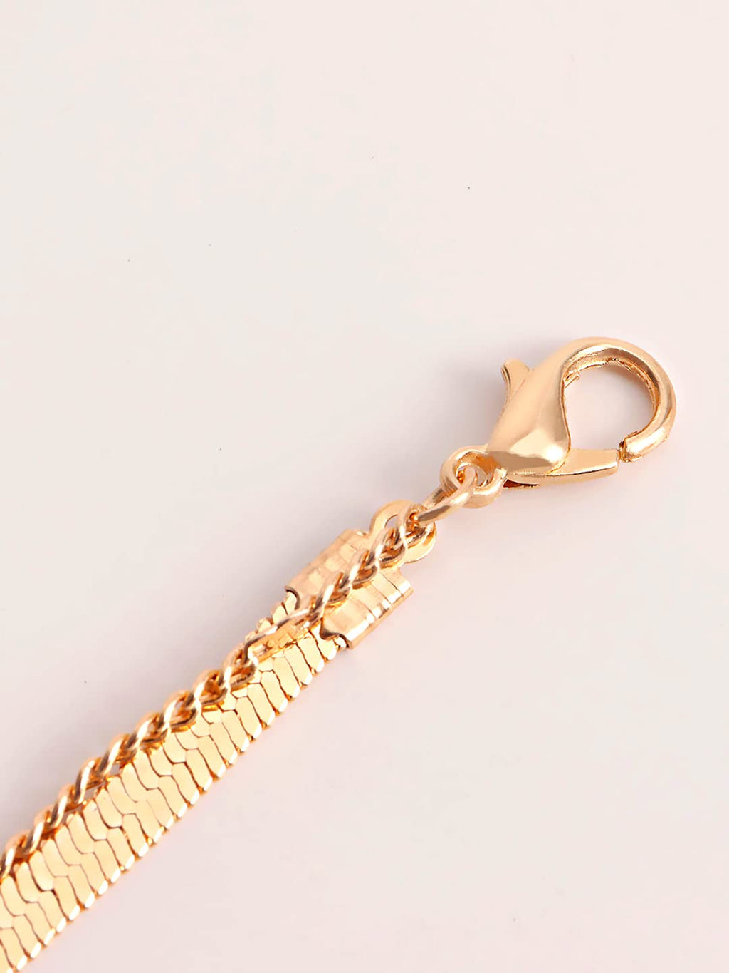 Layered Beaded Gold Chain Necklace